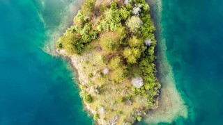 An island from above